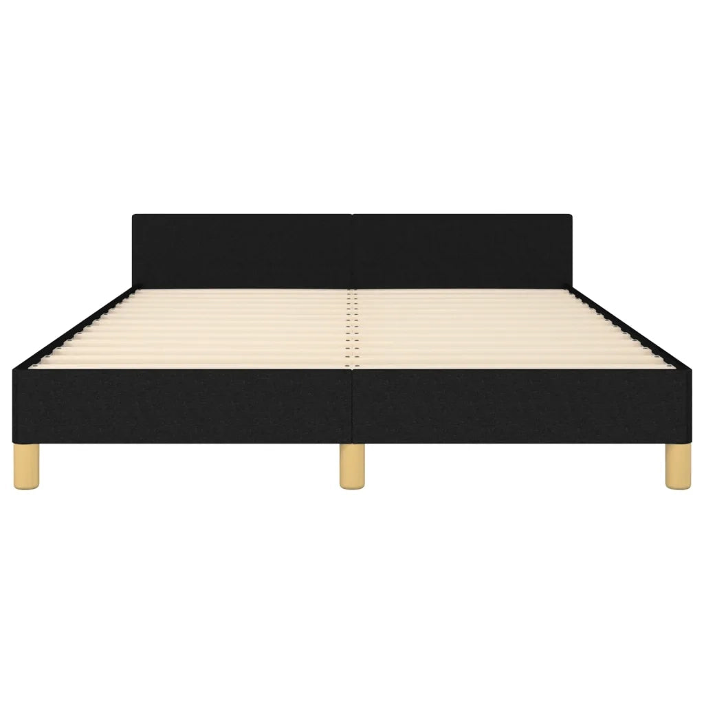 Giroletto senza Materasso Nero 140x190 cm in Tessuto