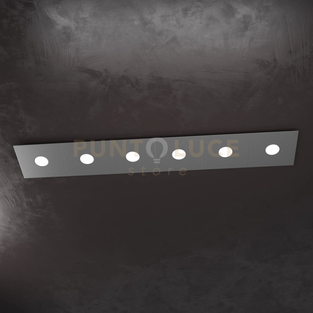ECCENTRIC APPLIQUE-PLAFONIERA 6 LUCI GRIGIO ANTRACITE 1156-6L-GA