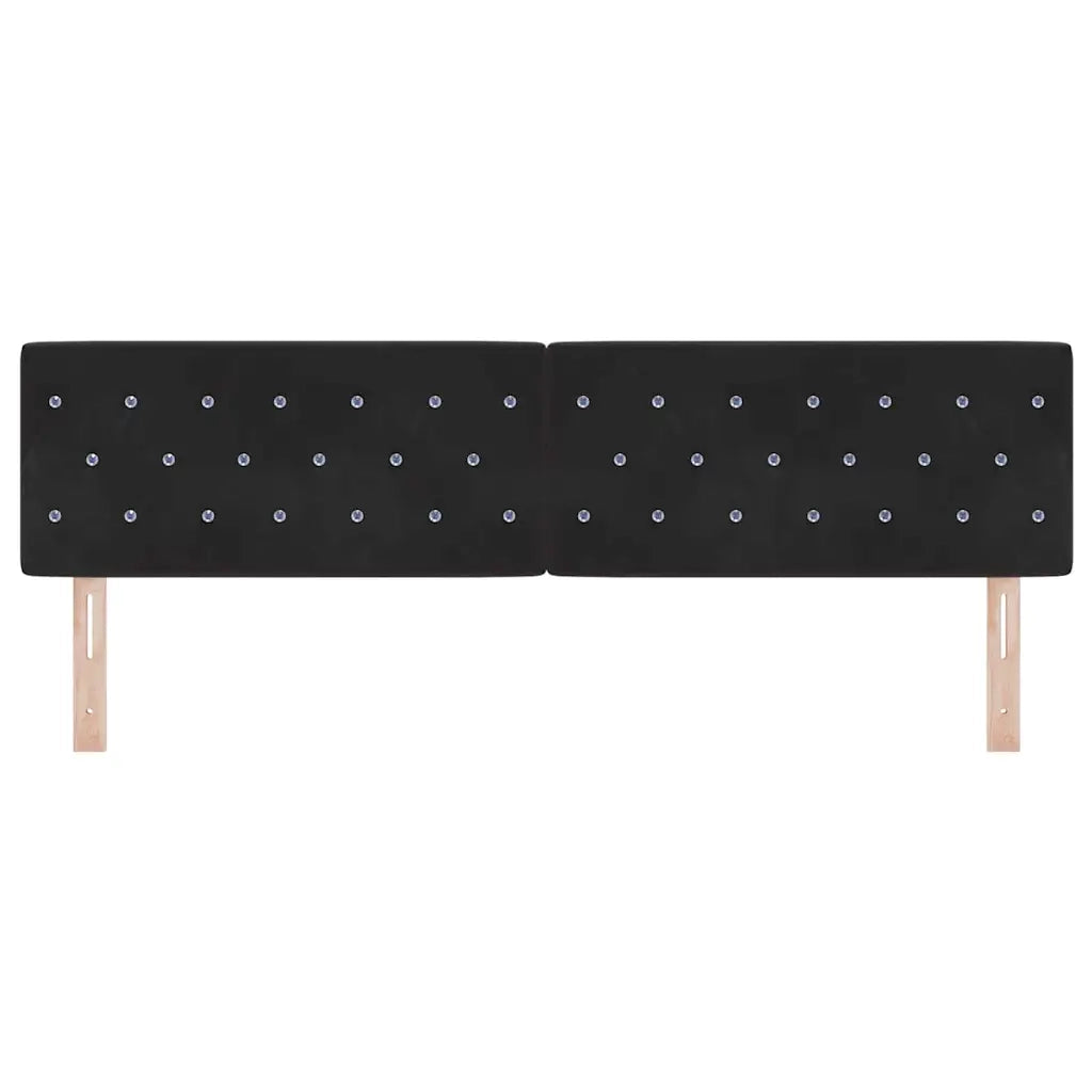 Testiera LED con luci a strisce a LED Nero 90 cm Velluto 3338073