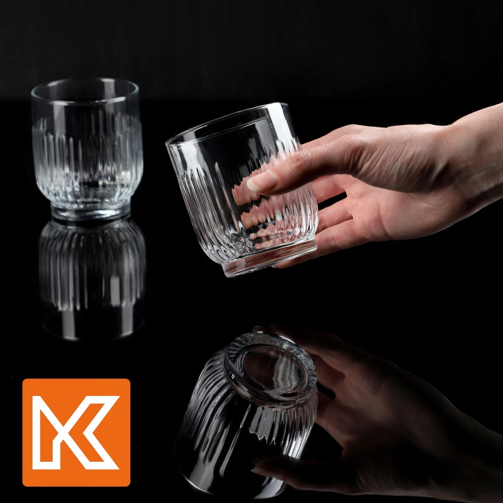 Bicchieri KADAX per bevande, whisky, succhi di frutta, set da 6 bicchieri, 330 ml