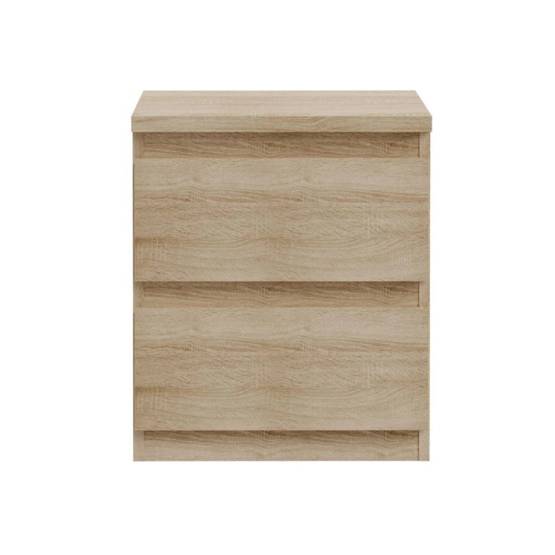 Comodino Morgan 2 cassetti 41.8 x 32.2 x H 49.3 cm. colore rovere