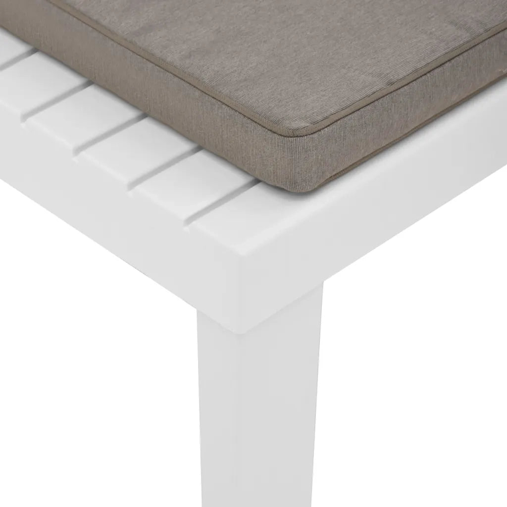 Poltrona da Giardino con Cuscino in Plastica Bianca CFW1939716
