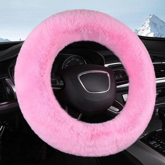 Stuoia di guida universale morbida, con imbottitura in piuma, antiscivolo, per inverno, 38cm, colore rosa.