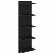 Scaffale da parete Rovere Nero 30 x 15 x 100 cm 8012398