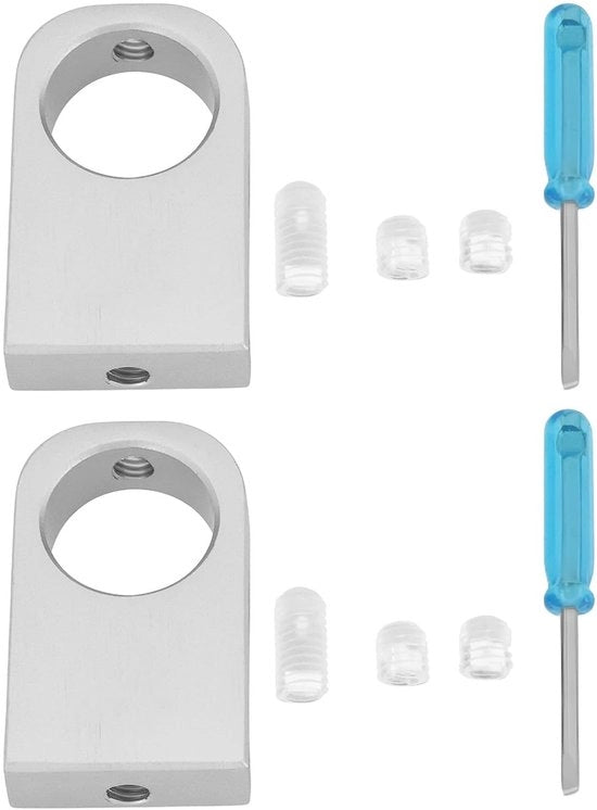 Sostegno per tubo in alluminio - 2 pezzi - Distacco 16mm - Apertura 21,5mm - Adatto per acquario - Installazione facile