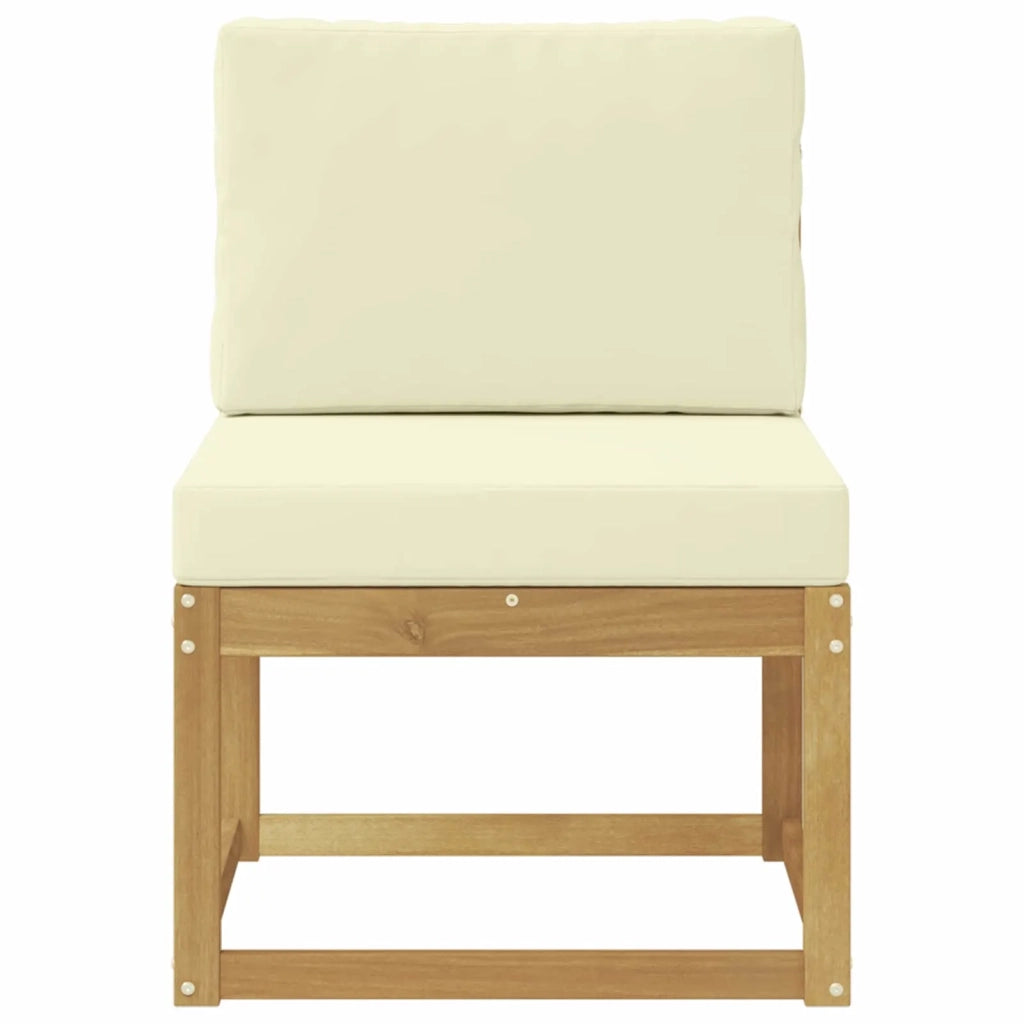 Set di divani da esterno-Sofa da giardino Bianco e Crema 59 x 63 x 73 cm
