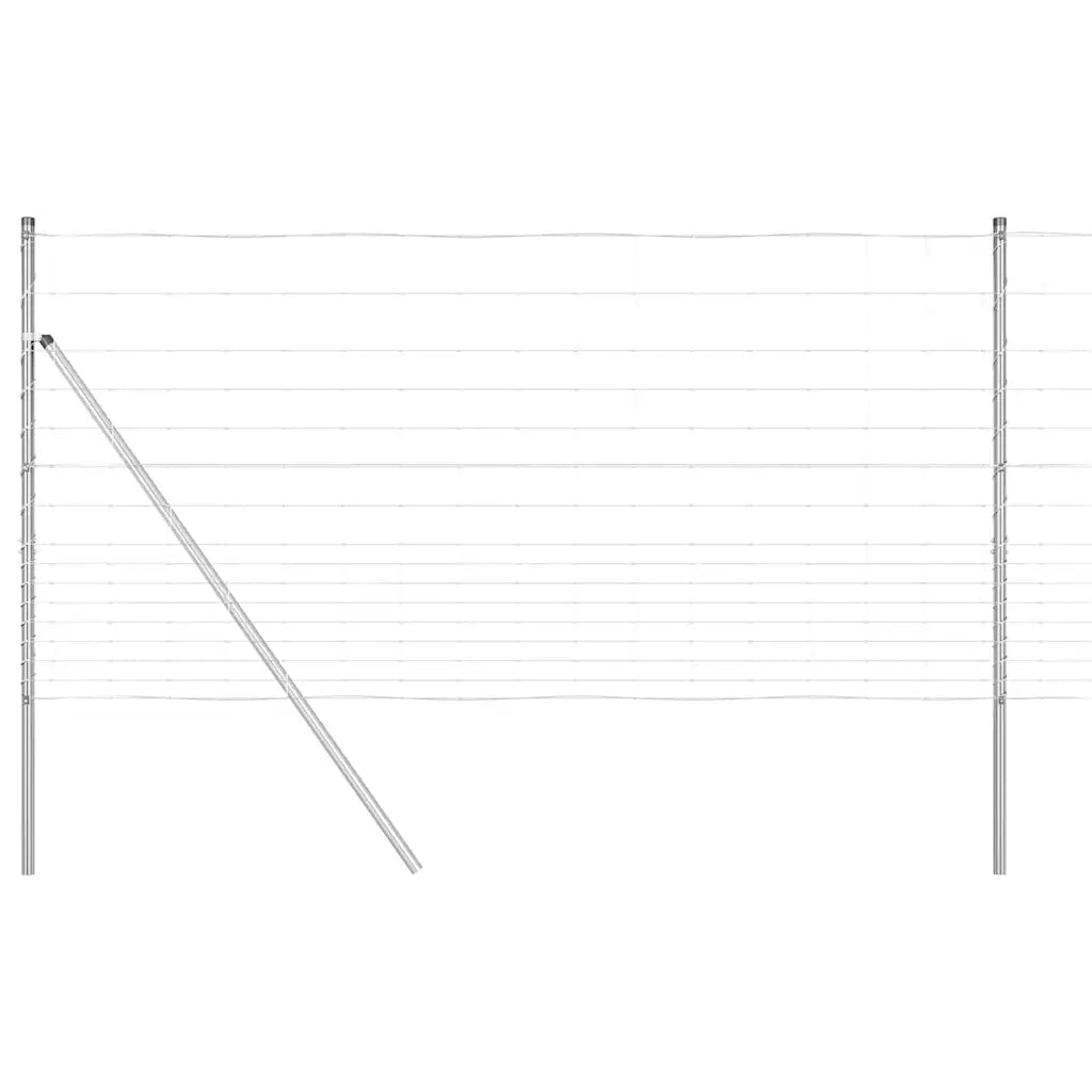 Palo della recinzione Zincato 25 x 1,2 m Acciaio