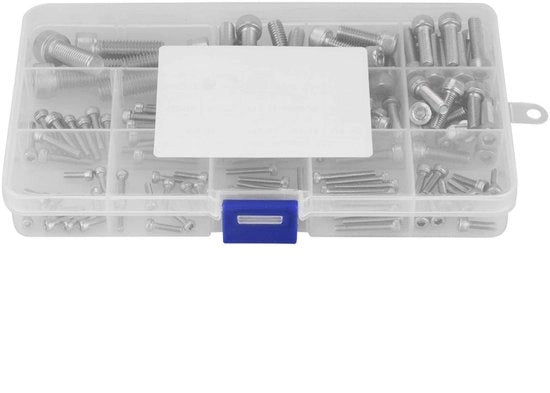 Set di viti Inbus 135 pezzi - RVS Hex - Kit di viti - Assortimento - M2.5/M3/M4/M5/M6/M8 - Per uomini - Viti
