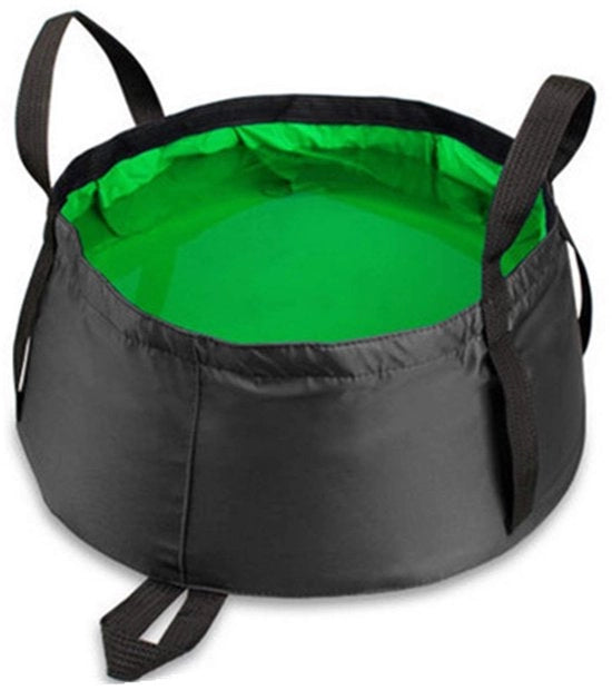 Emme Portatile - Wastafel da Campeggio e Viaggio - Leggero e Compattabile - 85 Litri - Verde