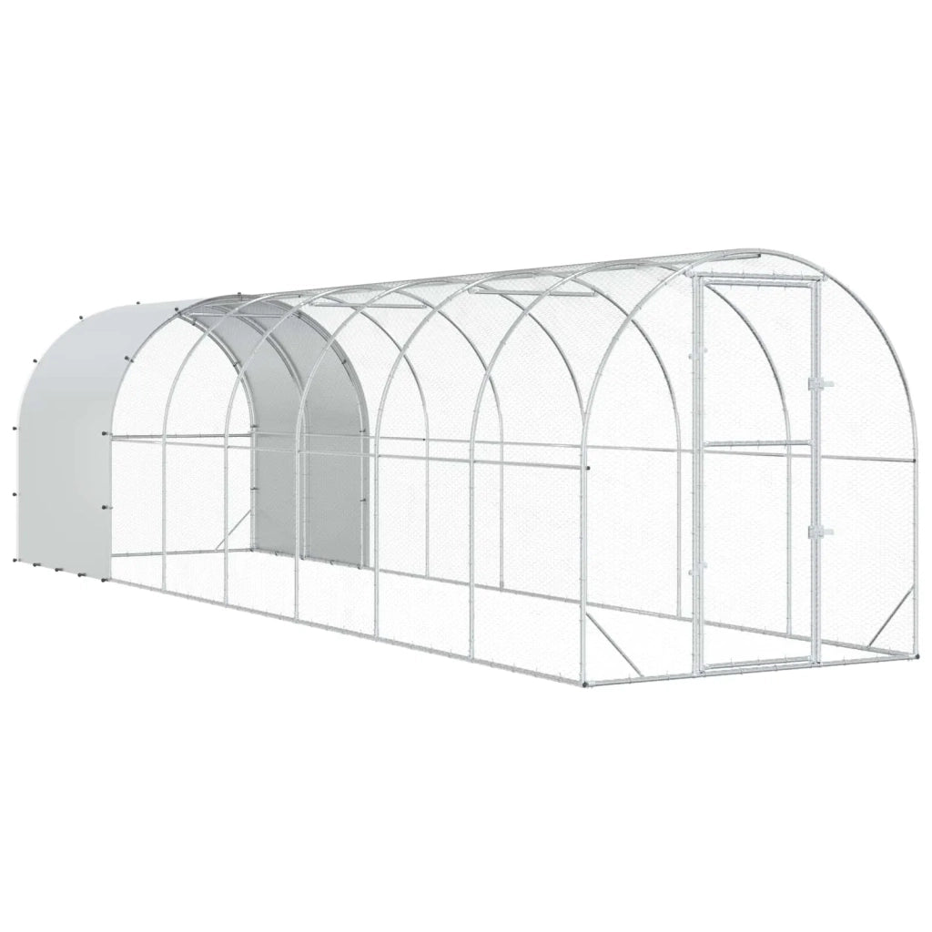 Pollaio Argento 800 x 200 x 200 cm Acciaio zincato 3434683
