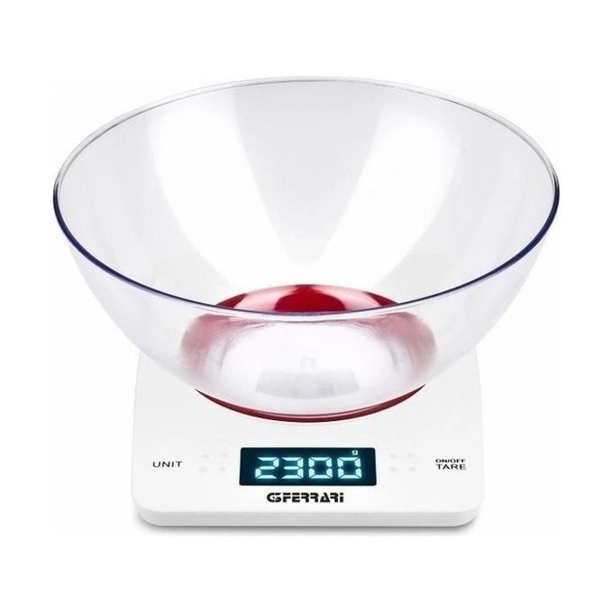 G3 Ferrari G20071 bilancia da cucina Rosso, Bianco Superficie piana Rettangolo Bilancia da cucina elettronica