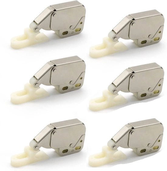 Druksluiting 6 Stuks - Latch Automatico - Cerniera - Dimensioni 48,2 x 27,7 mm - Materiale Duraturo