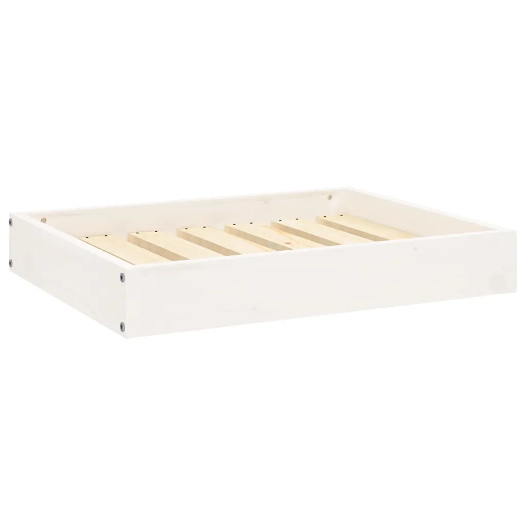 Cuccia per Cani Bianca 61,5x49x9 cm in Legno Massello di Pino CFW7819568