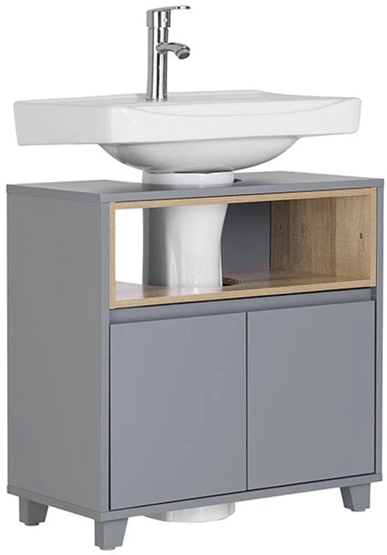 Cassa di scarico - cassettone di stoccaggio - contenitore per la stanza da bagno - spazio di stoccaggio aumentato - 60x61x30cm - piedini di gomma siliconica impermeabili