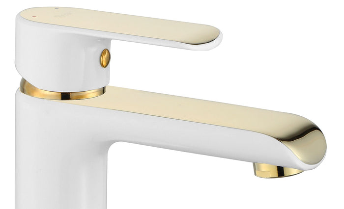 Rubinetto Da Lavabo Rea Bloom White Gold Low