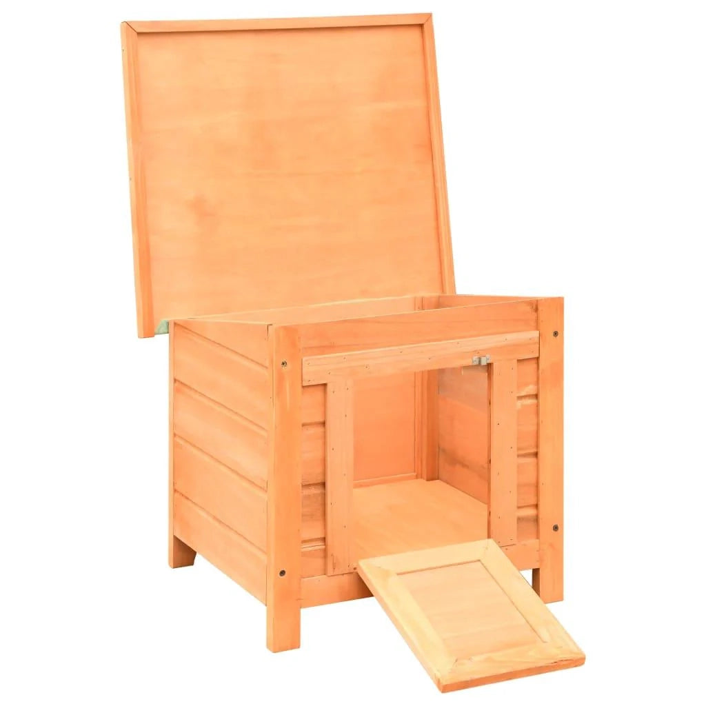 Tiragraffi per gatti albero di nicchia giocattolo per animali imbottito in pino massiccio 50 x 46 x 43 5 cm marrone 3702050