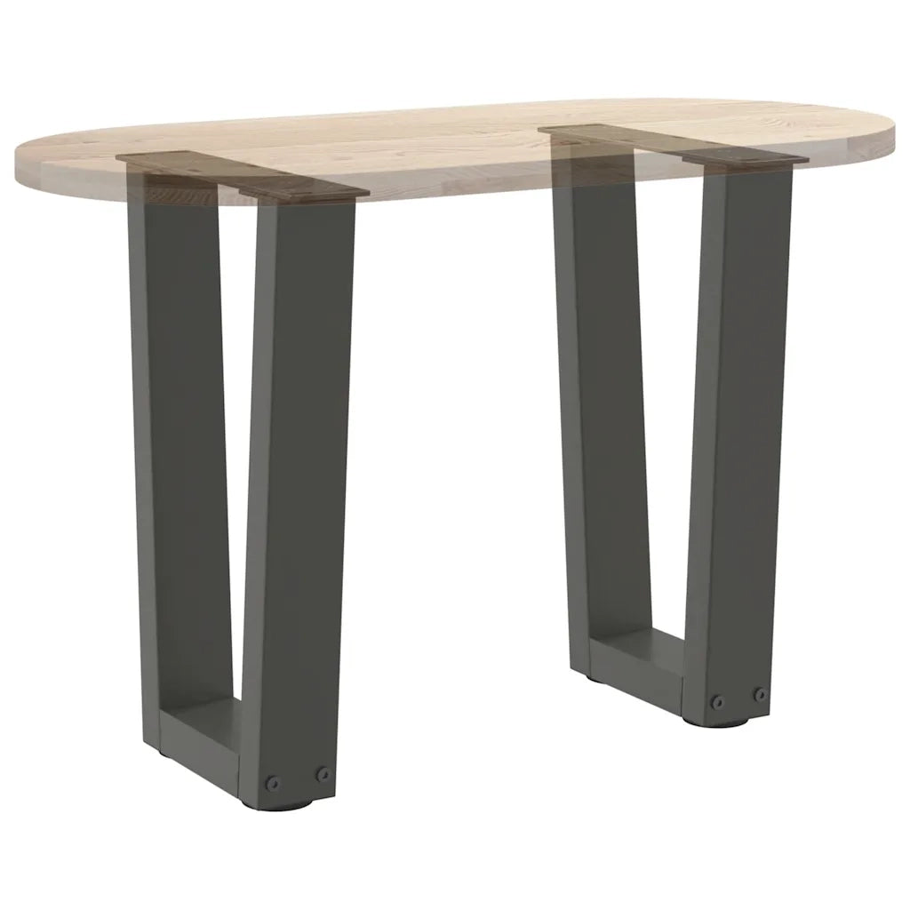 Gambe per Tavolino da CaffÃ¨ a Forma di V 2 pz Antracite 38x(42-43,3) cm Acciaio