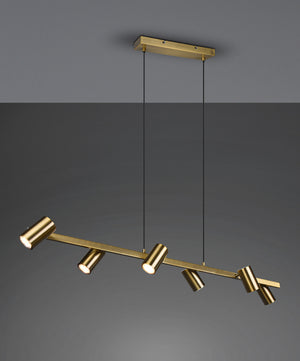 Lampada a Sospensione da Interno Attacco GU10 in Metallo Ottone anticato