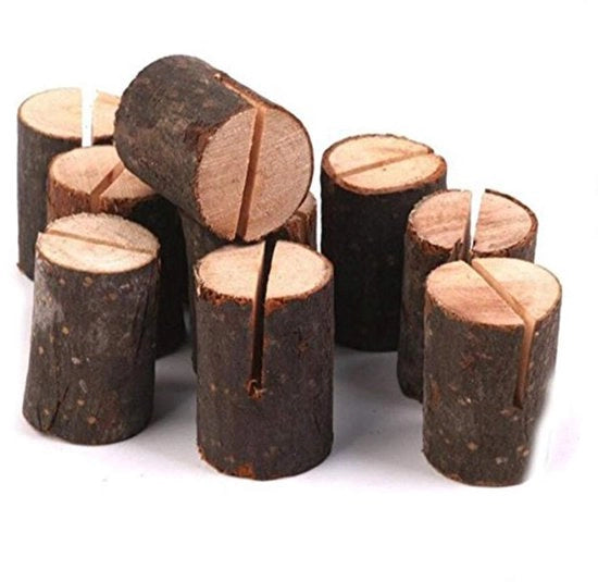 Houders per posto per tavola in legno per matrimoni, numeri da tavola rustici, confezione da 10.