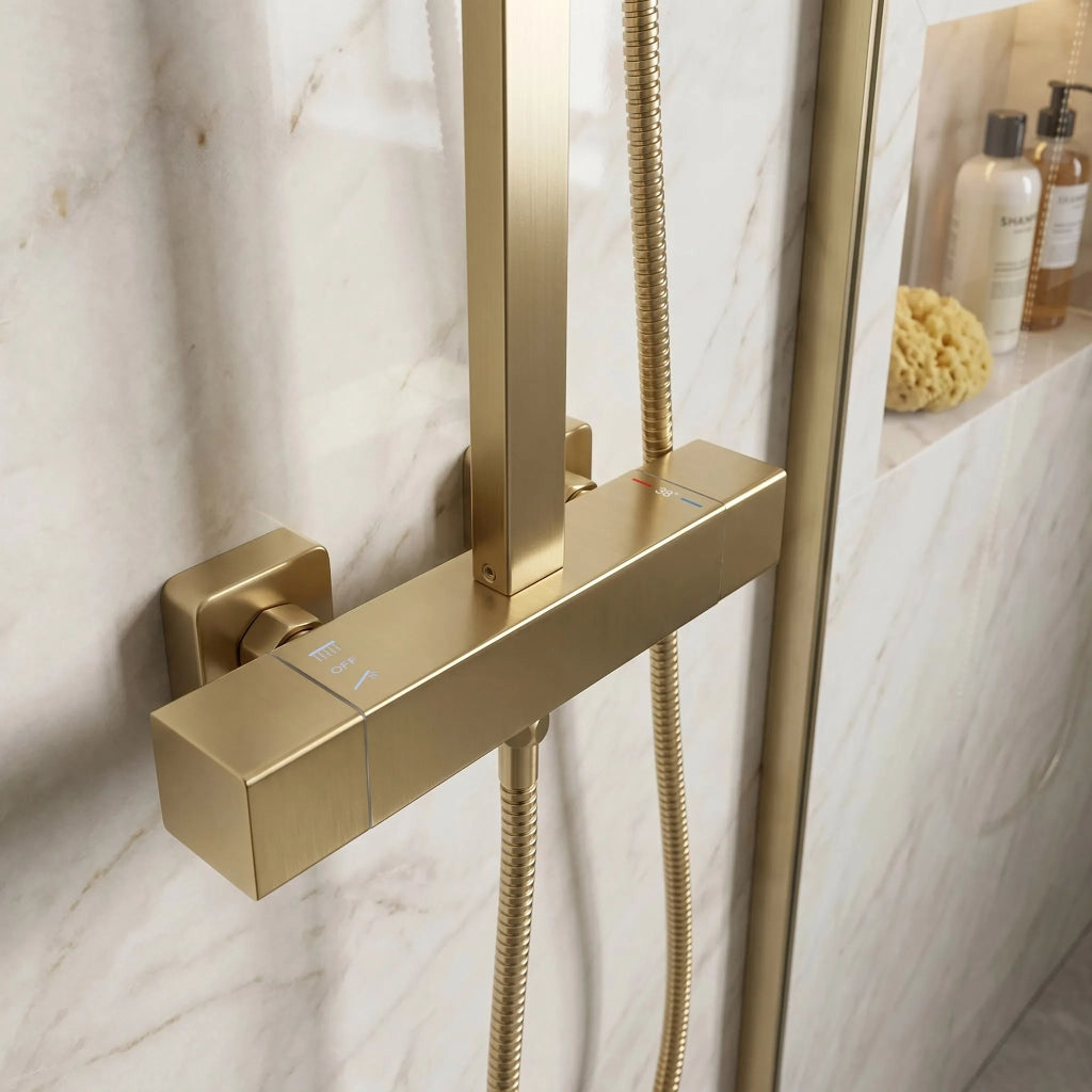 Set Doccia Rea Atrium Brush Gold