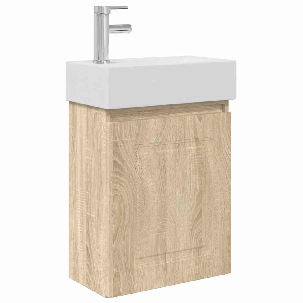 Mobile bagno con rubinetto Rovere Sonoma 45,5 x 22,5 x 84 cm 889463