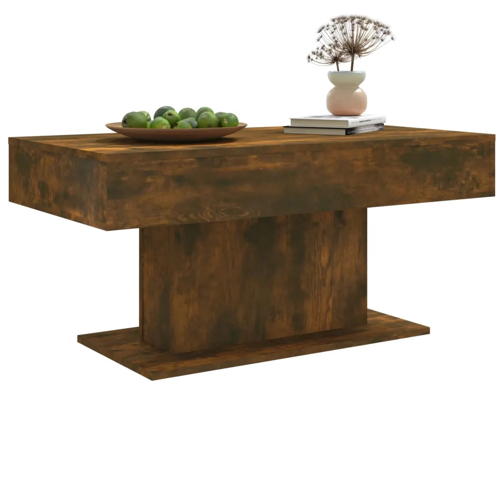 Tavolino da Salotto Rovere Fumo 96x50x45cm in Legno Multistrato 815834