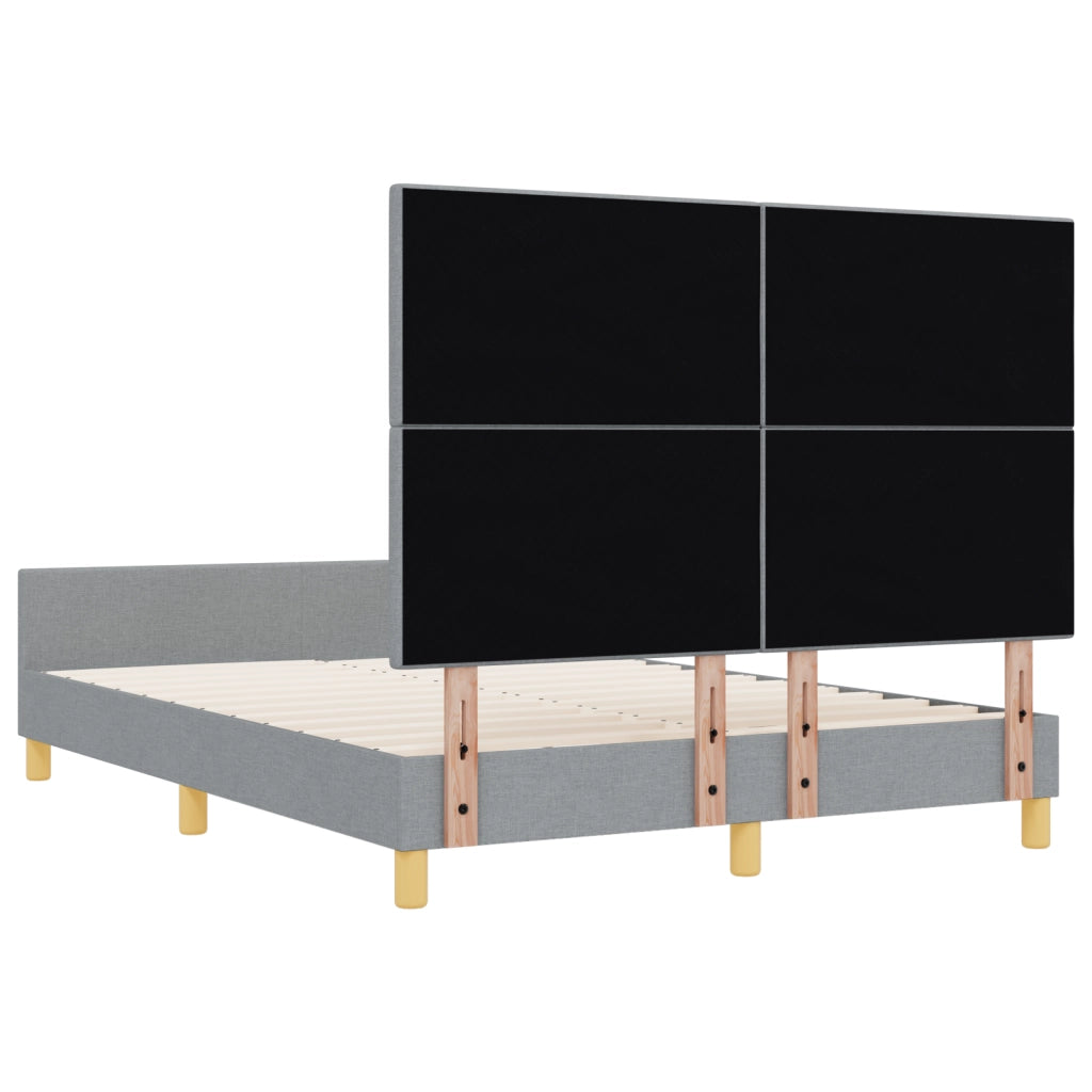 Letto  Grigio chiaro 160x200 cm in tessuto
