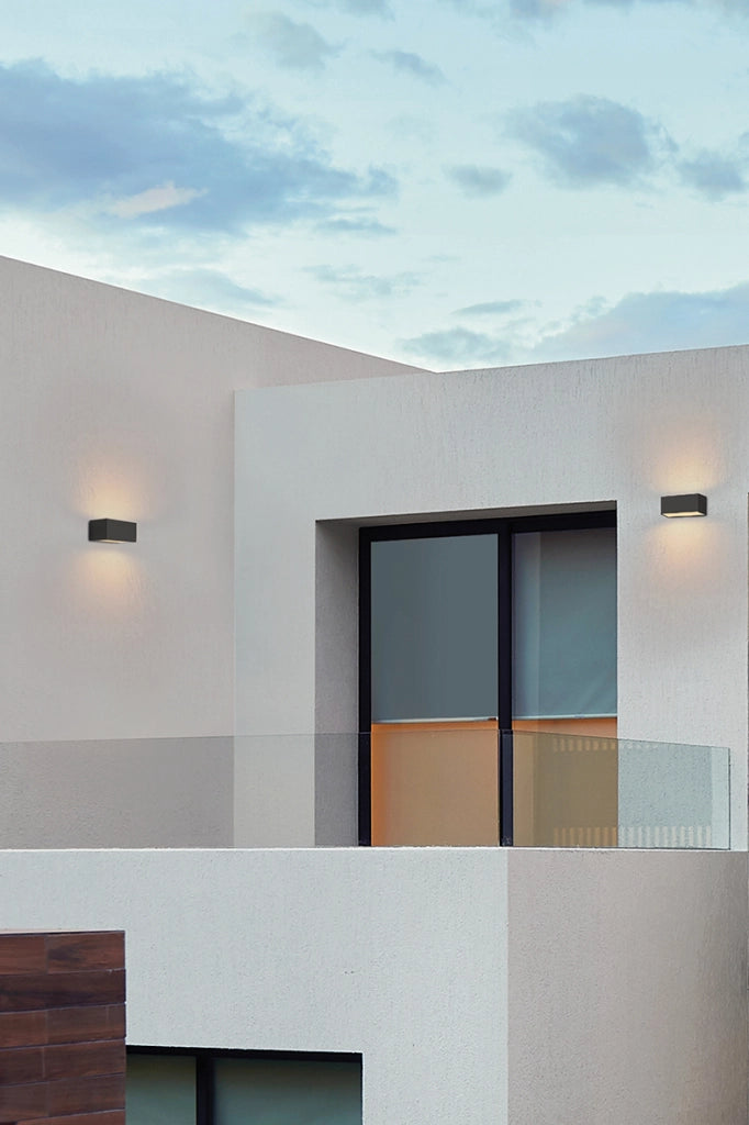 Applique LED RUFY Biemissione 24W 3000K 100°-100° IP65 Antracite - Illuminazione Esterna Architetturale in Alluminio Pressofuso - Rossini Group