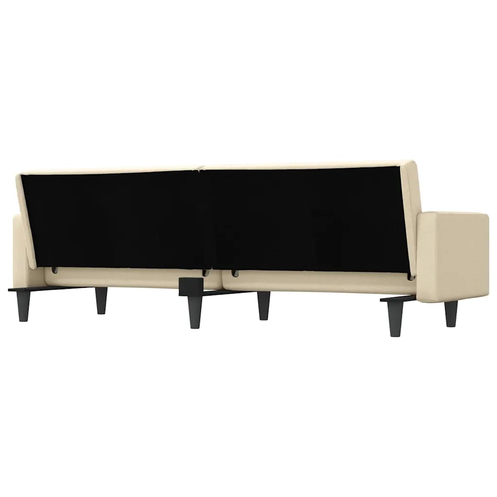 Divano letto | Sof¨¤ letto | Letto singolo con Cuscini Crema in Tessuto