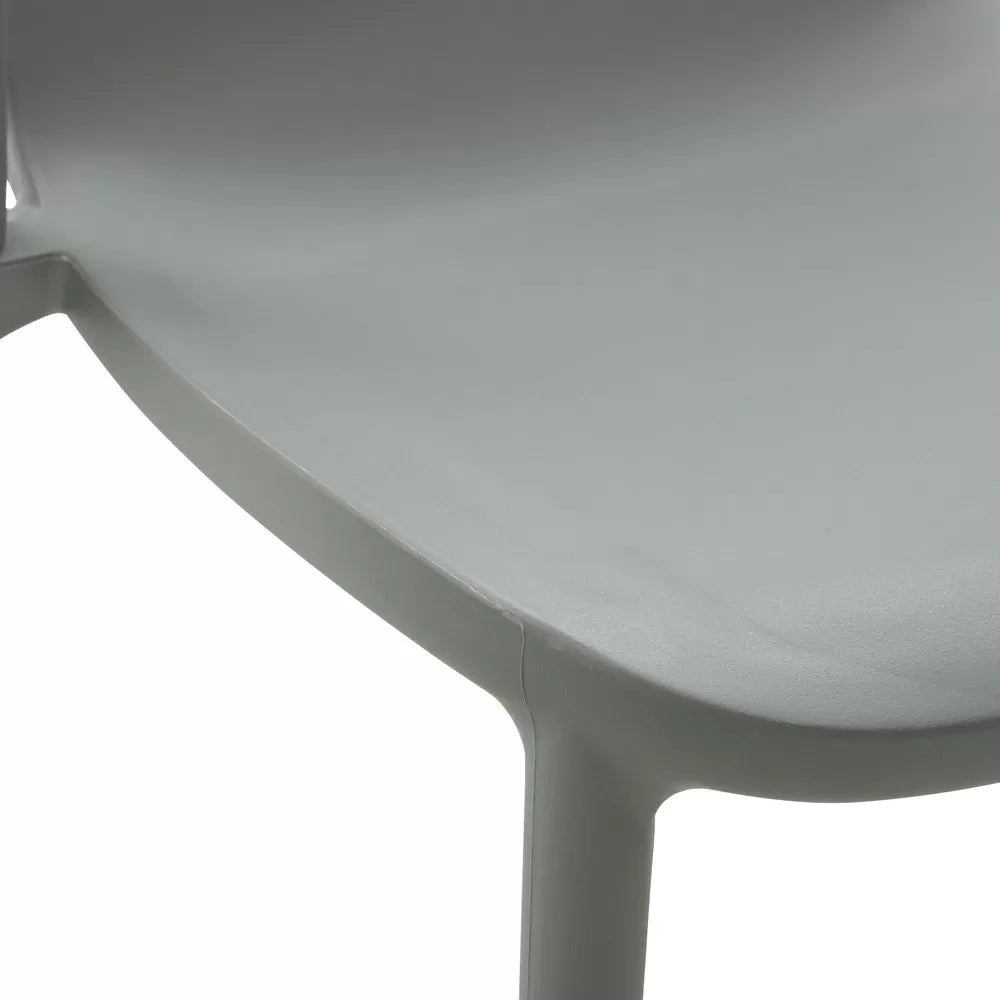 Set 4 sedie design polipropilene colore grigio 54x54x80