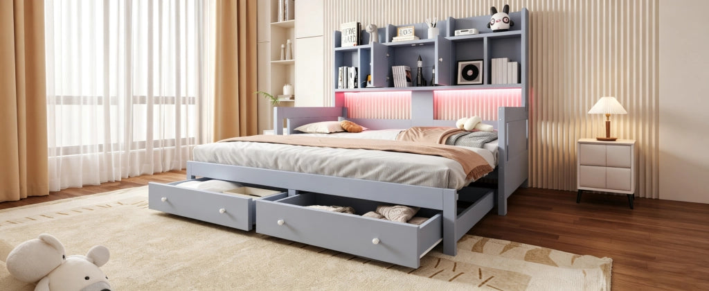 divano letto in legno grigio 97 x 193;6 cm