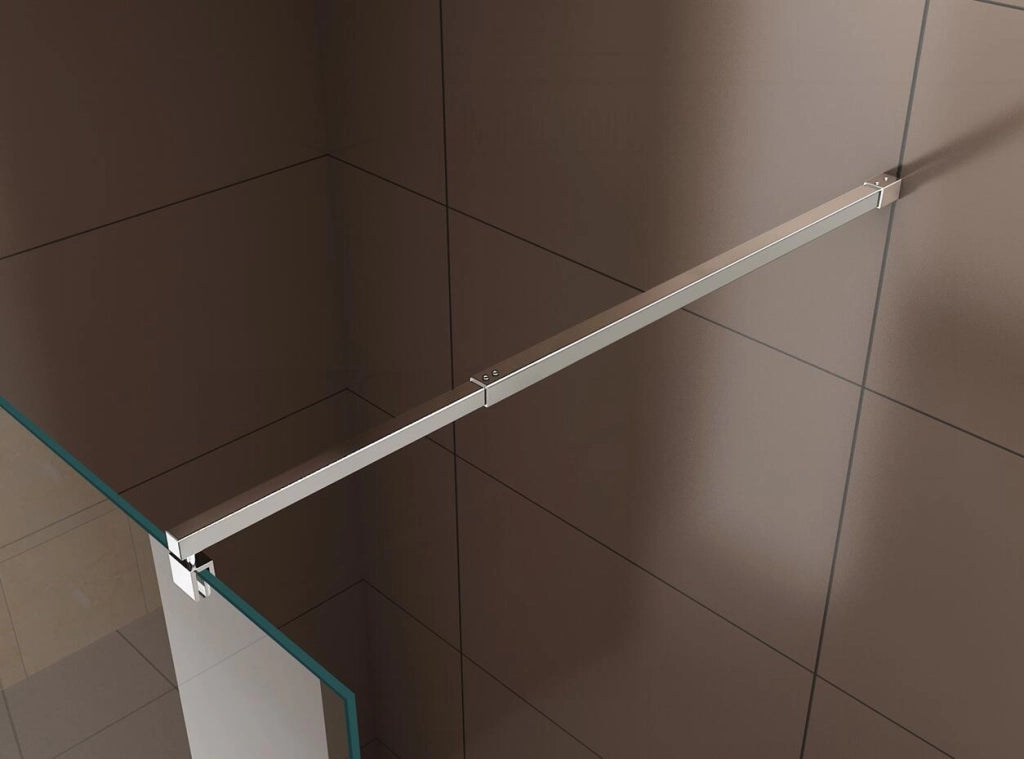 Parete doccia walk in cristallo 8mm trasparente 100cm H 195cm BERNA