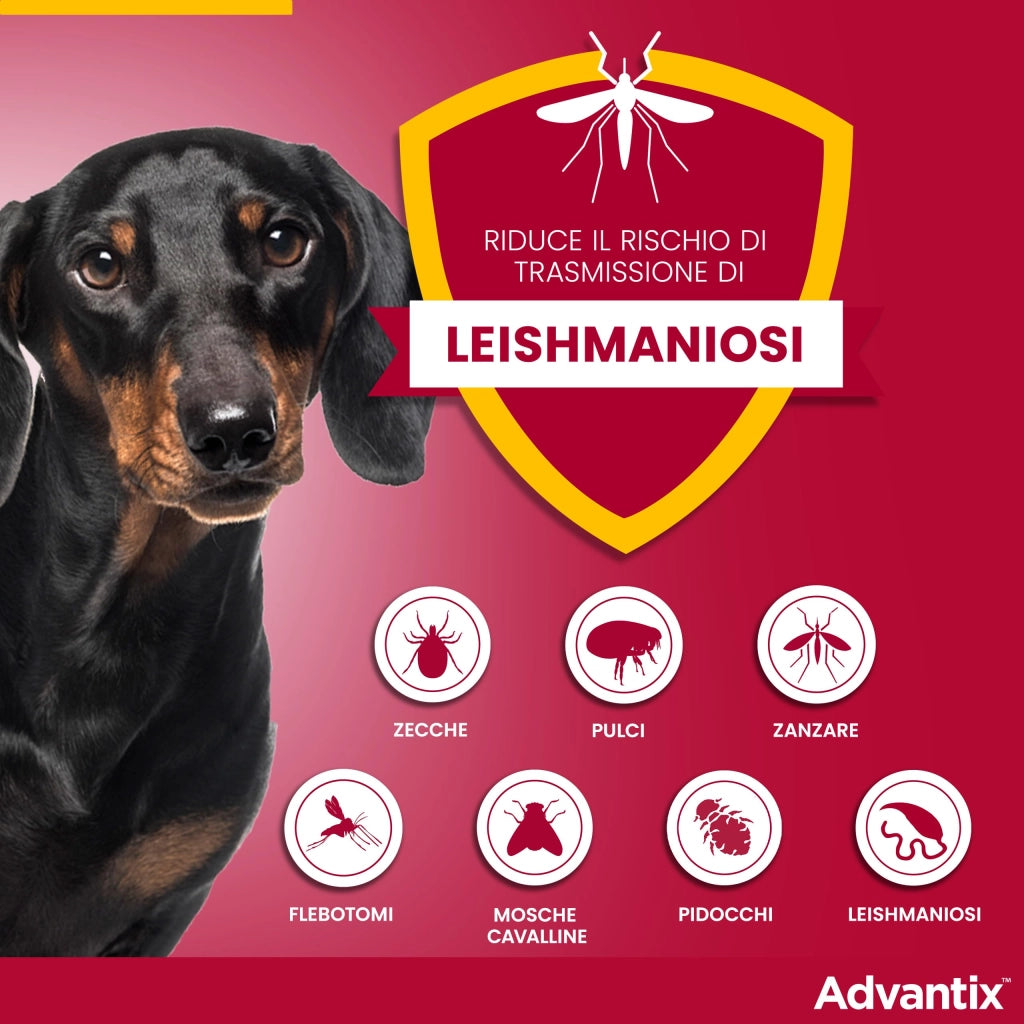 Antiparassitario Advantix per Cani da 25 kg a 40 kg in Conf. da 6 Pipette