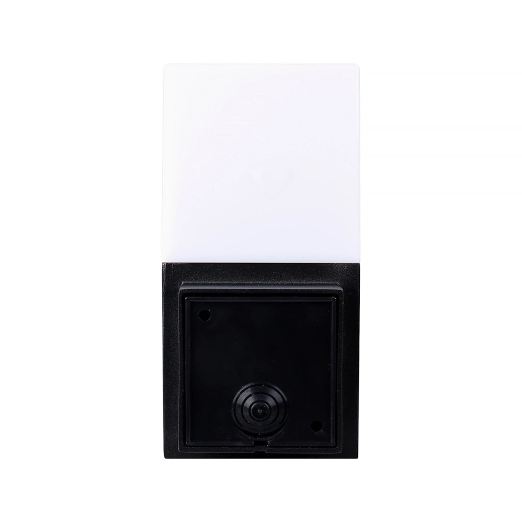 APPLIQUE DA PARETE PER ESTERNO IN ALLUMINIO NERO E ACRILICO ATTACCO E27 - COMPATIBILITA' CON LAMPADINE FINO A 12W