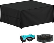 Sedie per Giardino - Set di Sedie per Giardino - Mobili per Giardino - Coperture per Mobili - Tavolo Coprente - con Protezione UV - Resistente ai Pesanti Carichi - Impermeabile - Resistente alle Intemperie - per Esterno - 420D Oxford - 360x240x90cm - Nero