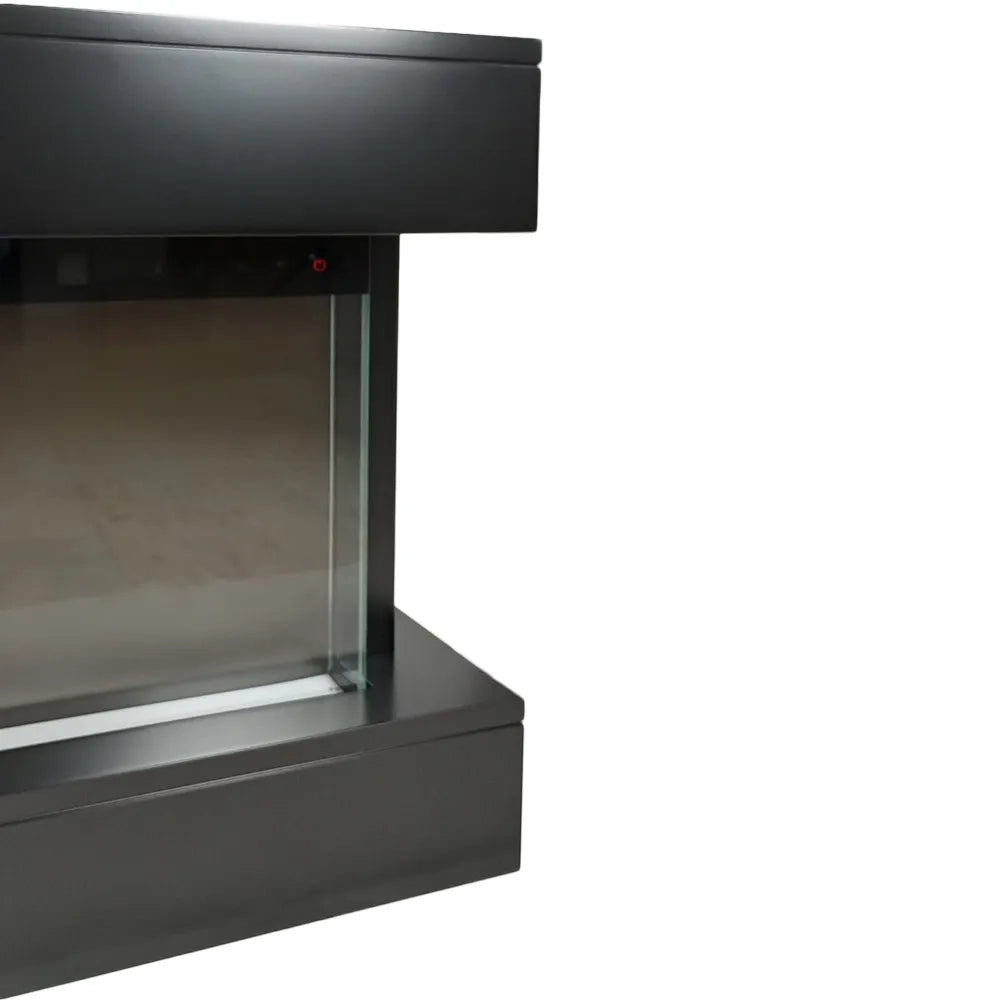 Tempo Style - Camino elettrico a parete e da incasso ALARO PLUS | Stufa ventilata da 750W/1500W a basso consumo, (Nero, 128cm)