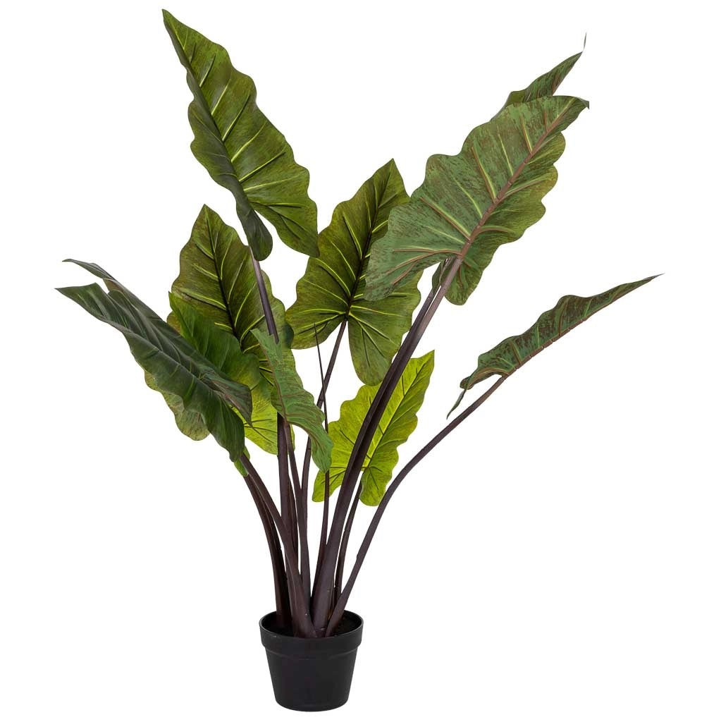 Albero artificiale decorativo verde con 11 foglie verde 80x70x120
