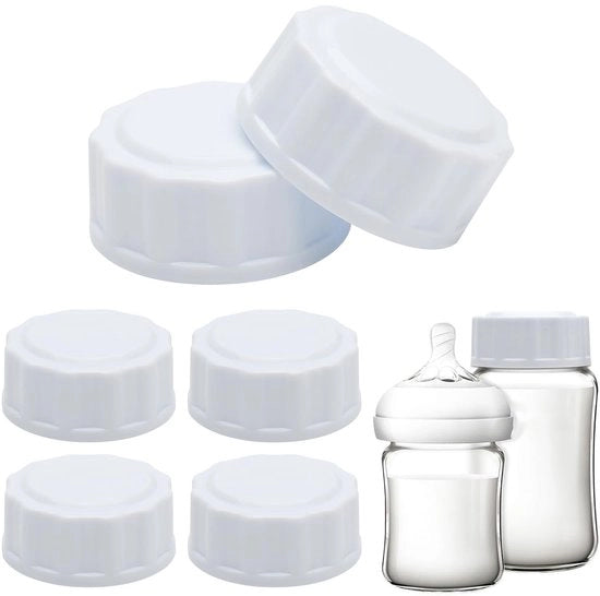 Flessenlucidi per bambini 6 pezzi - Dadi per bottiglie - Compatibili con collo largo - Impermeabili all'acqua di mare - Sicuri per bambini - Materiale PP, 5,5 cm - Dadi per bottiglie