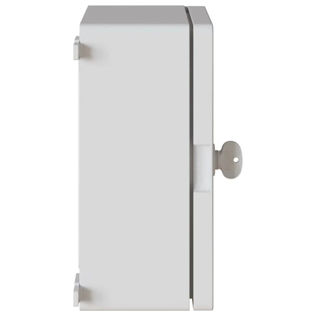 Armadio elettrico moderno per stoccaggio interno/esterno 47 x 20 x 60 cm plastica grigia 02_0058192