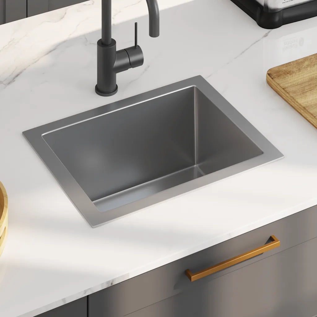 Lavello da Cucina Lavorato a Mano in Acciaio Inoxcod mxl 103260