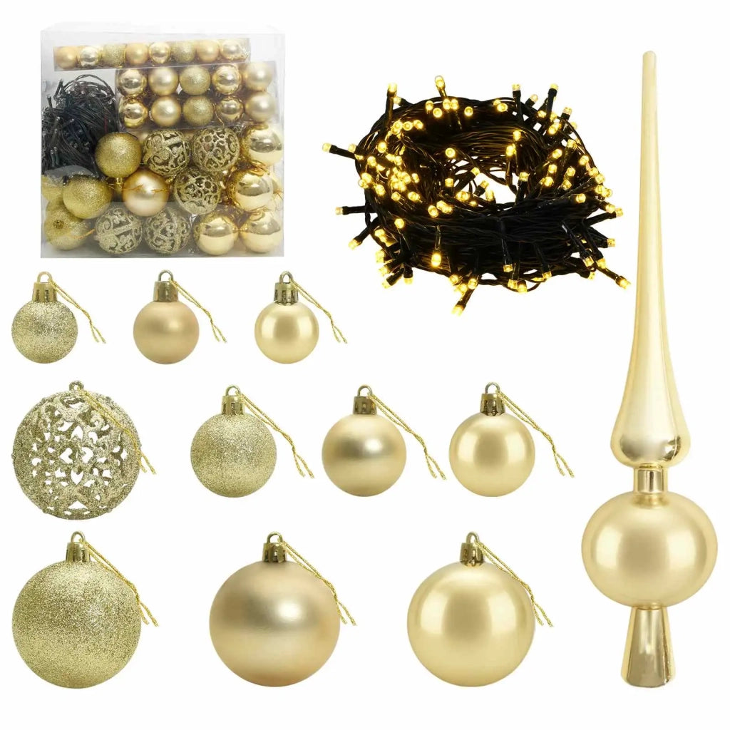 Albero di Natale artificiale con palline 210 cm 300 LED 3461268