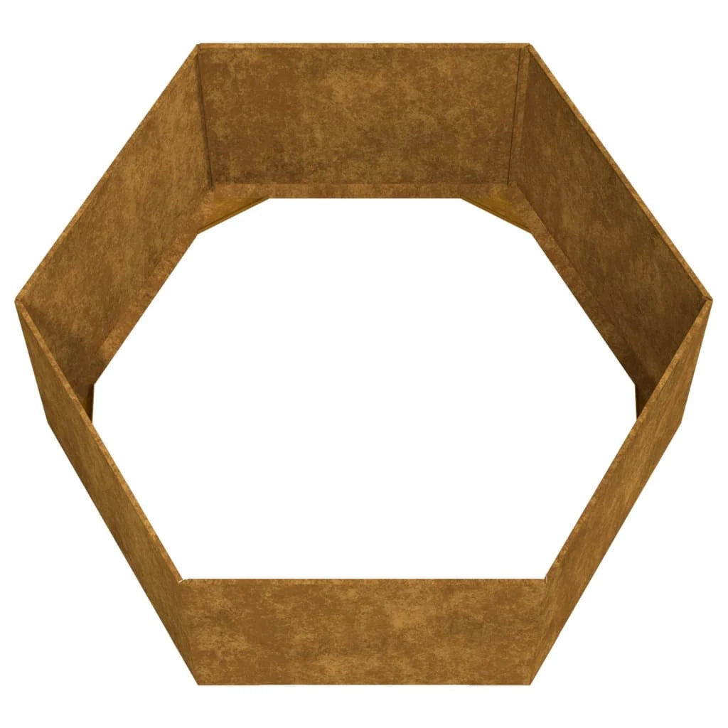 Fioriera rialzata per piante fiori terrazza giardino color ruggine 90 x 90 x 45 cm acciaio corten marrone 02_0038723