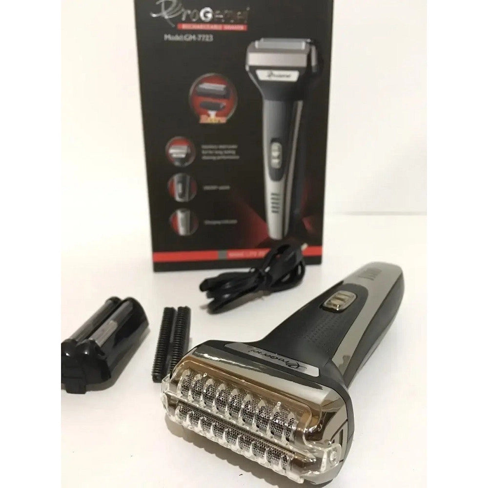 Trade Shop - Rasoio Elettrico Regolabarba Rasatura Viso Rifinitore Batteria Senza Fili Gm7723 -