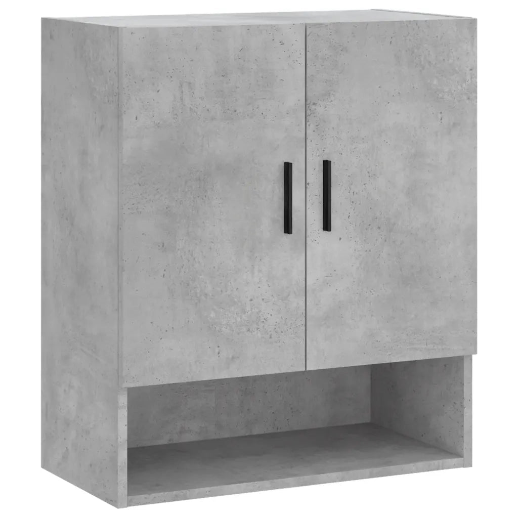 Armadietto a Muro | Mobile a Parete Grigio Cemento 60x31x70 cm Legno Multistrato