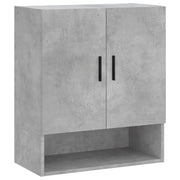 Armadietto a Muro | Mobile a Parete Grigio Cemento 60x31x70 cm Legno Multistrato
