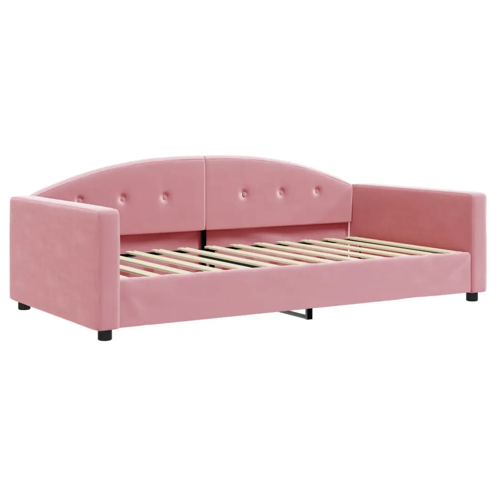 Divano Letto con Letto Estraibile-Sofa Letto-Daybed Rosa 100x200 cm in Velluto 975629
