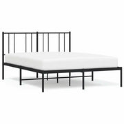 Letto matrimoniale | Letto per adulti | Giroletto con Testiera in Metallo Nero 120x190 cm