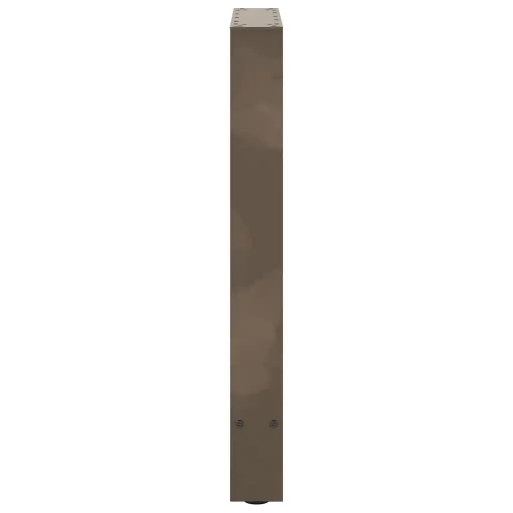 Gambe per tavolo da pranzo in acciaio naturale 2 pz 50x(72-73) cm Acciaio 4013303