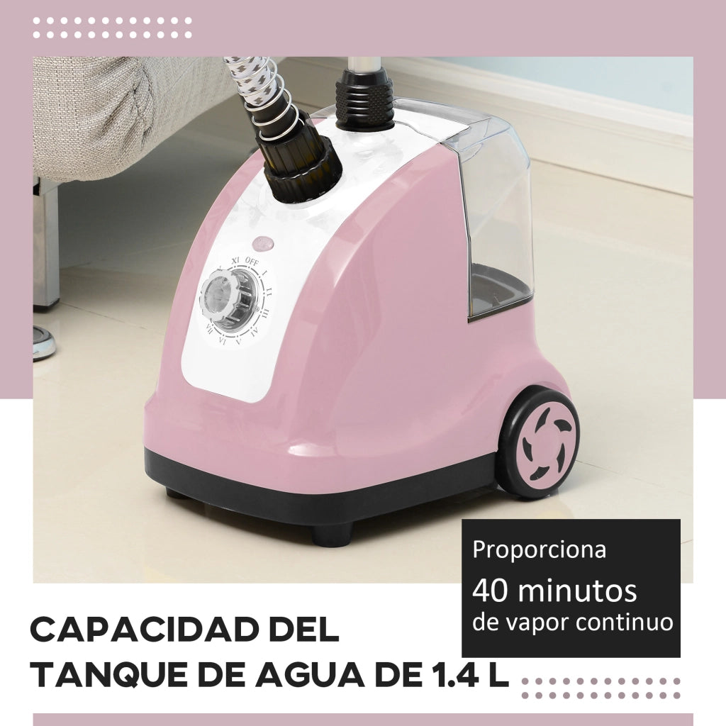 Ferro da stiro a vapore verticale ¨C zephmum ¨C 1800W 1.4L rosa