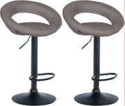 2er Set Barhocker Olinda Stoff schwarz